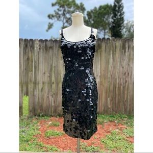 Vintage A.J. Bari Cocktail Evening Sequin Black